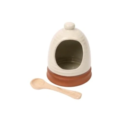 Image of Dexam Porto Terracotta Ribbed Salt Pig Stone