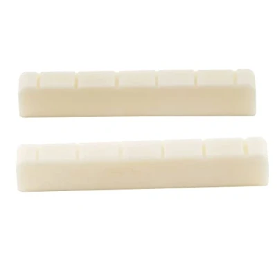 Image of Musiclily Slotted 6 String Classical Guitar Bone Nut,DJ 01 52x6x9/8.5mm (2 Pieces)