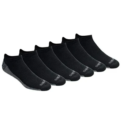 Image of Dickies Men&#039;s Dri tech Moisture Control No Show (6 &amp; 12 Pairs) Casual Sock, Black Pairs), Jun UK