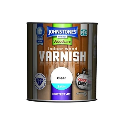 Image of Johnstone&#039;s Woodcare Indoor Wood Varnish Clear 250ml