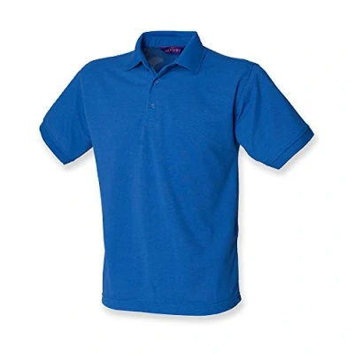 Image of Henbury Heavy Pique Polo Shirt : Color Royal Size L
