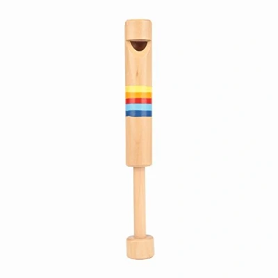 Image of Dilwe Wooden Whistle, Push and Pull Wood Flute Fipple Piccolo Musical Instrument Kids Toy Gift
