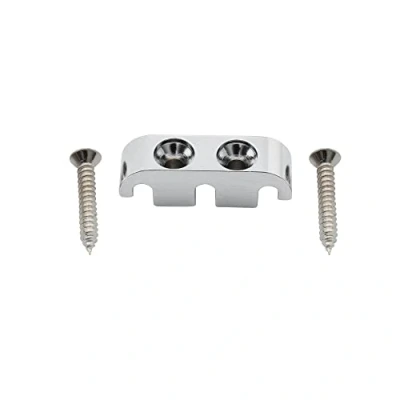 Image of Musiclily Pro 25mm Brass Bass String Guide Retainer Tree for 5 Electric Bass, Chrome