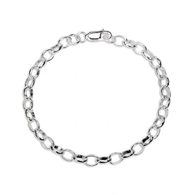 Image of jewellerybox Sterling Silver 6 Inch Belcher Chain Charm Bracelet