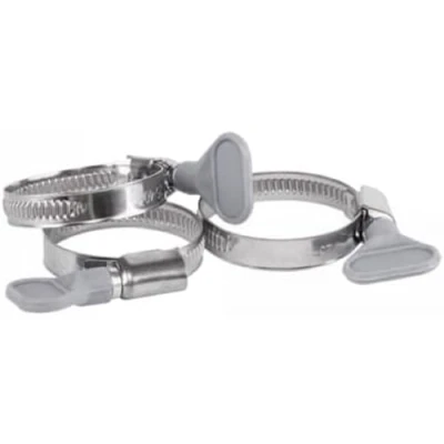 Image of Butterfly Wing W4 Stainless Steel (Galvanised) Jubilee Type Hose Pipe Clips 8mm 120mm (20, 20 35mm)