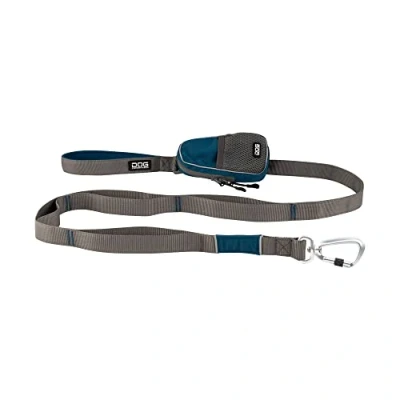 Image of Dog Copenhagen Urban Trail Leash Strong Lead for Small, Medium and Large dogs Padded Handle Aluminum Carabiner Puppy Lead, Ocean Blue, Size S