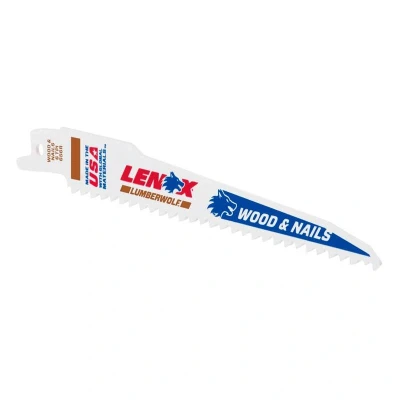 Image of Lenox LumberWolf Reciprocating Saw Blade 152 x 19 1.3mm 6 TPI Pack of 5