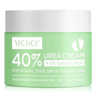 Image of Urea Cream 40 Percent Plus 2% Salicylic Acid (150g), Foot for Rough, Thick, Dry &amp; Cracked Skin, Nourishing with Hyaluronic Acid, Tea Tree, and Aloe Vera Deep Moisturizing.