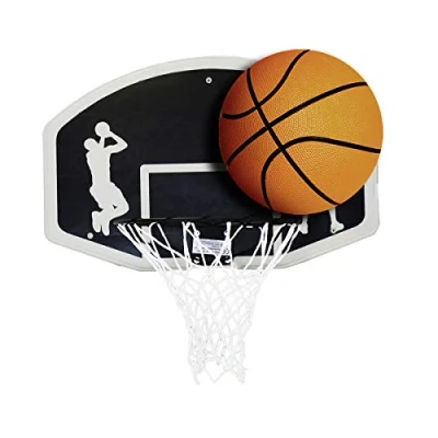 Image of Charles Bentley Kids Basketball, Ring, Net, And Ball Set, Official Size 7, Easy Assembly, Durable Backboard, Indoor, Outdoor, Garden, Kids, Children, Adults, Teens, Colourful (90x60x45cm)