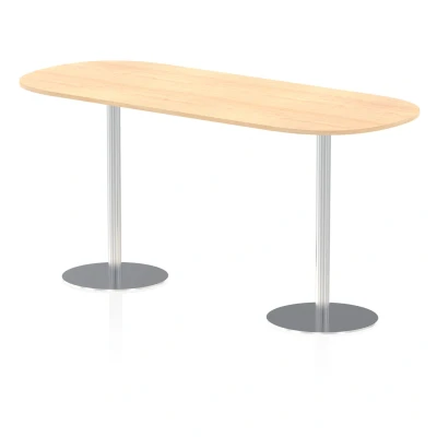 Image of Italia 2400mm Poseur Boardroom Table Maple Top 1145mm High Leg