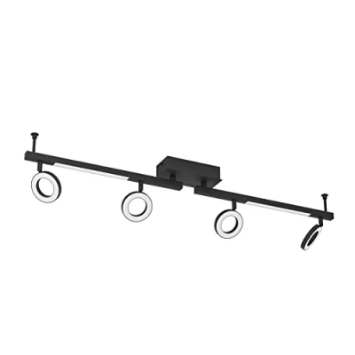 Image of EGLO Cardillio 2 LED downlight black with four rings