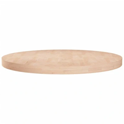 Image of vidaXL Round Table Top Ø80x4 cm Untreated Solid Wood Oak