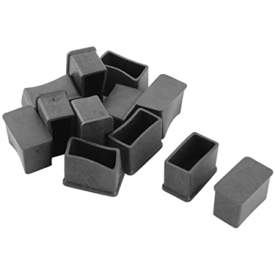 Image of sourcing map 15x30mm Rubber Chair Leg Caps Feet Tips Rectangular Furniture Table Covers Floor Protectors 12pcs