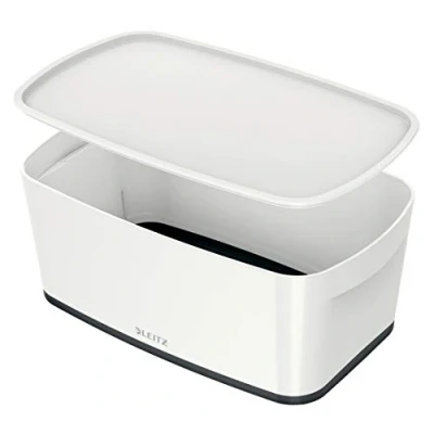 Image of Leitz 5 Litre Storage Box with Lid, Waterproof , White/Black