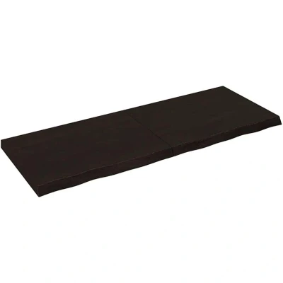 Image of vidaXL Bathroom Countertop Dark Brown 160x60x(2 6) cm Treated Solid Wood