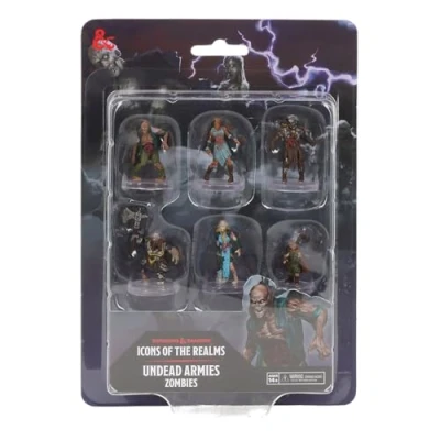 Image of WizKids D&amp;D Icons of The Realms Miniatures Prepainted Undead Armies Zombies Set