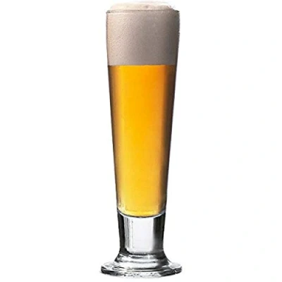 Image of Cin Tall Beer Glasses 14.4oz / 410ml Pack of 12 Pilsner Glass, Flute Glass