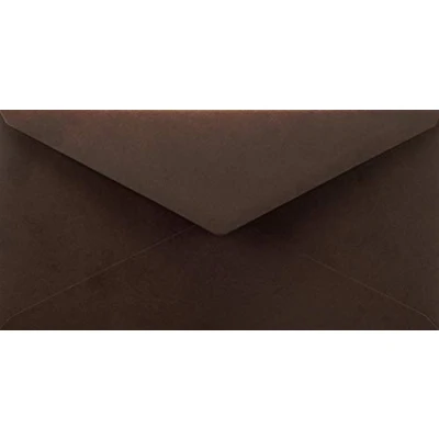 Image of Netuno 25 Long Brown Coloured envelopes DIN DL 110x220mm 4.33x8.66 inches 115gsm Sirio Color Cacao gummed Pointed Flap no Window for Wedding Invitations Christmas Greeting Cards Letters leaflets RSVP