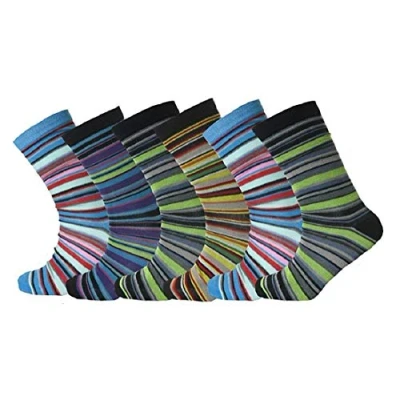 Image of Comfylot Ltd® 12 And 6 Pairs Of Mens Designer Socks, Cotton Rich Lycra Design Size 11 (UK EUR 39 45 [6 Pairs], M10779)