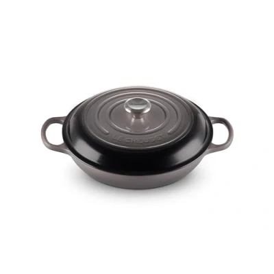 Image of Le Creuset Signature Flint Cast Iron 30cm Shallow Casserole