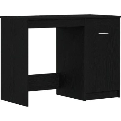 Image of vidaXL Desk Black Oak 100x50x76 cm Engineered wood