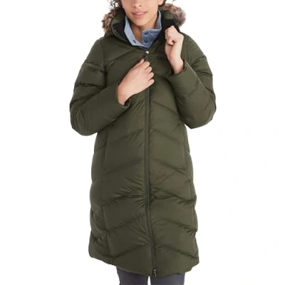 Image of Marmot Women&#039;s Montreaux Coat, Warm, Insulated Hooded Winter Windproof Down Parka, Lightweight Packable Outdoor Jacket, Nori, S