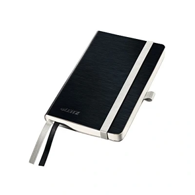 Image of Leitz A6 Soft Cover Notebook, Satin Blue (80 Sheets, Squared Paper, with 2 Bookmarks, 100 gsm Ivory Style Range)