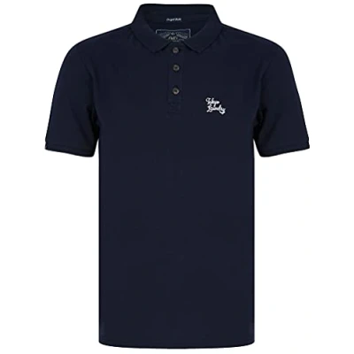 Image of Tokyo Laundry Marahau 2 Signature Cotton Pique Polo Shirt in Sky Captain Navy S