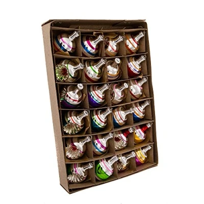 Image of Kurt Adler Early Years Mini Glass Ornament, Set of 24
