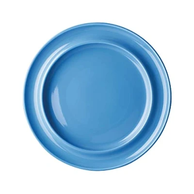 Image of Olympia Heritage Raised Rim Plates Blue 253mm (Pack of 4)