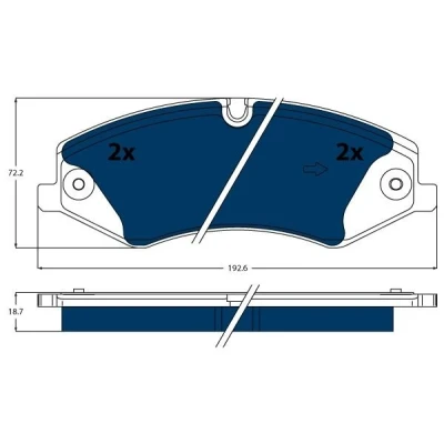 Image of LR021253 Brake pad set TRW GDB1898BTE prepared for wear indicator LAND ROVER: Range Rover Sport, 4, Discovery 5