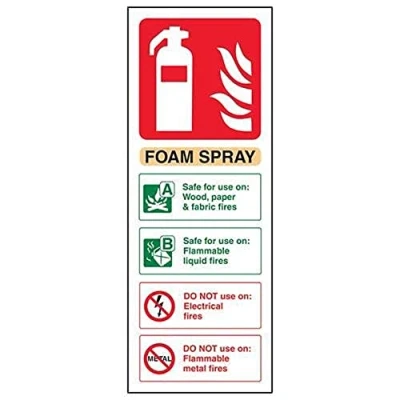 Image of V Safety Foam Spray Id Not Electrical Safe Sign Portrait 75mm x 200mm 2mm Rigid Plastic