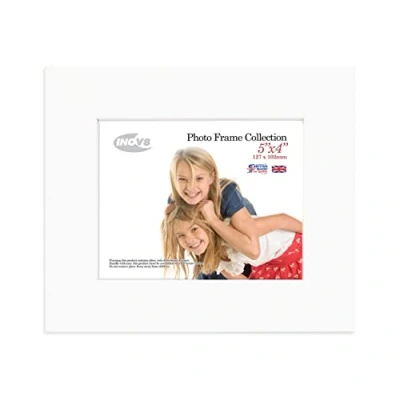 Image of Inov8 British Made Real Wood Picture/Photo Frame 5x4&quot; Inch(12x10cm) Kayla 30mm White