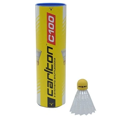 Image of Carlton C100 Synthetic Shuttlecocks 6 Pack Badminton Equipment Accessories