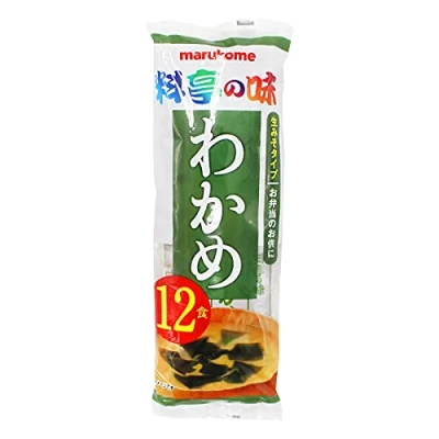 Image of Marukome Instant Miso Soup Paste Sachets With Wakame 12x18g