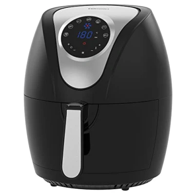 Image of EMtronics EMDAF45L Digital Family Size Air Fryer 4.5 Litre with 7 Preset Menus for Oil Free &amp; Low Fat Healthy Cooking, 60 Minute Timer Black