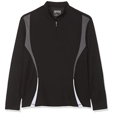 Image of Spiro Men&#039;s Trial Training Tops Black/Grey/White, Small