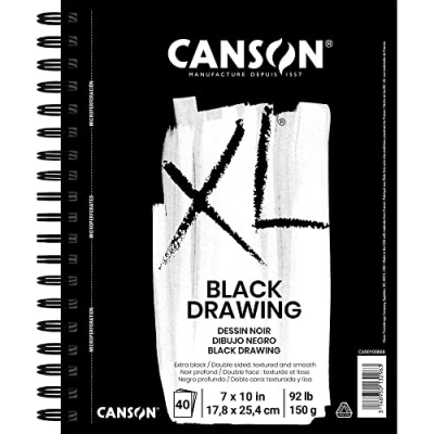 Image of Canson Drawing Paper Pads, Black, 7X10