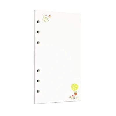 Image of Zelten 45 Sheets 90 Pages Colorful Loose Leaf Punched Paper Refills for 6 Hole Binder Personal Organizer Diary Notebook Refillable Planner (A6, Fairy Tale Blank)