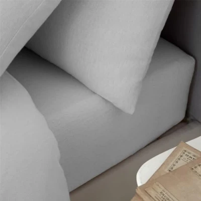 Image of Catherine Lansfield Brushed Cotton Double Fitted Sheet Grey