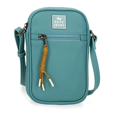Image of Pepe Jeans Bea Shoulder Bag Mobile Holder Blue 11x17.5x2.5 cm Synthetic Leather
