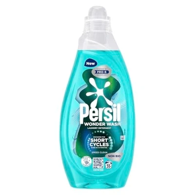 Image of Persil Wonder Wash Speed clean Non Bio Liquid Detergent effective with extraordinary fragrance designed for the shortest washing cycles 1.485 L (55 washes)