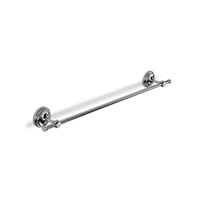 Image of Croydex Flexi Fix 1919 Easy to Fit Towel Bar, Chrome, 8.4 x 69.5 7 cm
