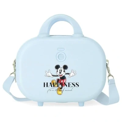Image of Disney Mickey Happiness Adaptable Toiletry Bag with Blue Shoulder Strap 29x21x15 cms Rigid ABS 9.14L 2.52 kgs