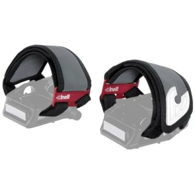 Image of Cinelli Kink Toe Straps, Black and Fully Reflective, Universal