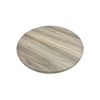 Image of BE Furniture 70 cm Round Grey Wood Effect Bistro Table Top