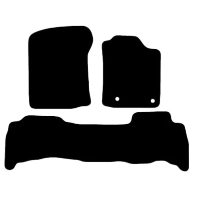 Image of Carsio Carpet Car Mats For Toyota Landcruiser (full set) 2020+ Onwards Tailored Fit Floor Mat Set Complete Accessory Black Custom Fitted All Weather, Anti Slip Backing &amp; Trim