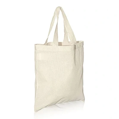 Image of IMFAA 100% Natural Cotton Canvas Reusable Tote Shopping/Kids Party Bags. Colour Ideal for Printing and Embroidery (5, Small (30x30))…