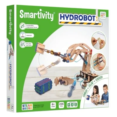 Image of Smartivity Hydrobot Pump it Move Hydraulic Crane Eco Friendly Construction Set