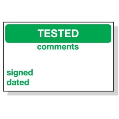 Image of Sitesafe Tested Vinyl Label 25X40MM S/Adh (Roll 250)